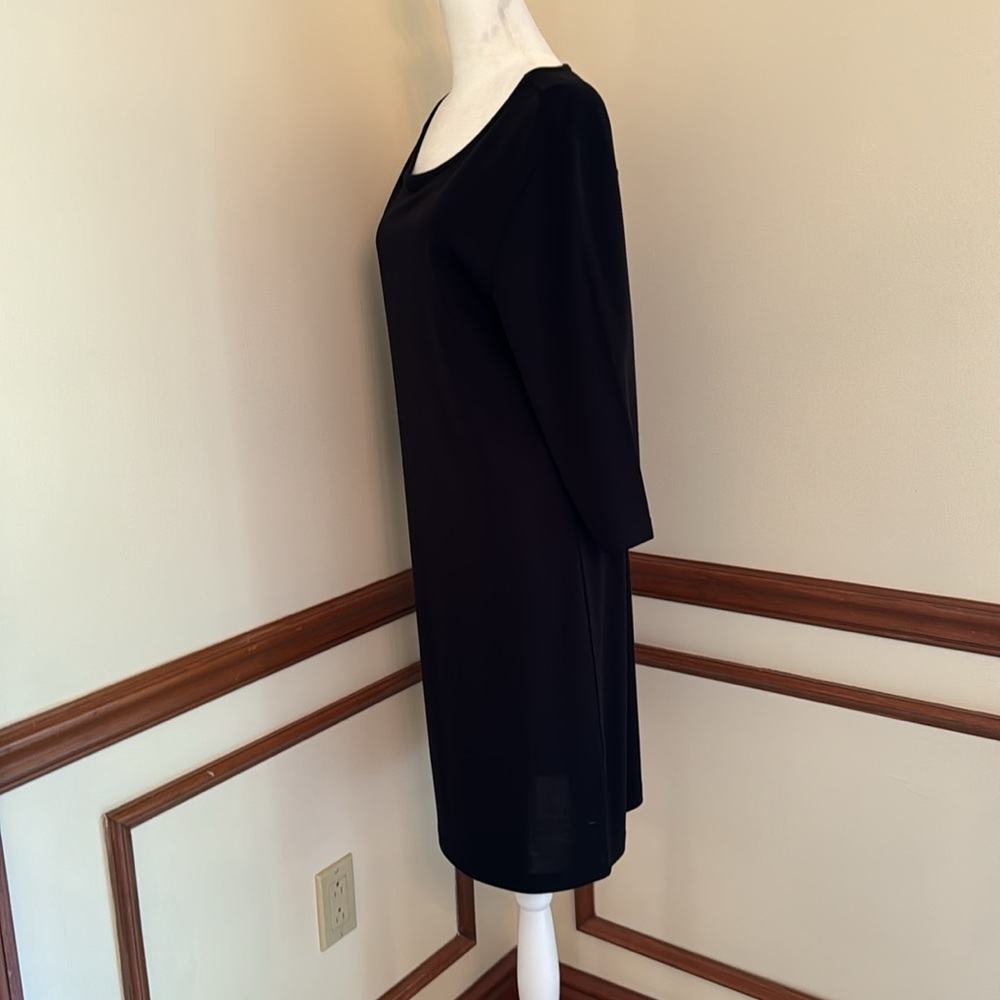 Talbots Basic Black Dress Petite Medium - image 2
